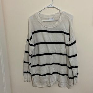 Striped loose fit sweater. Old navy. Large.